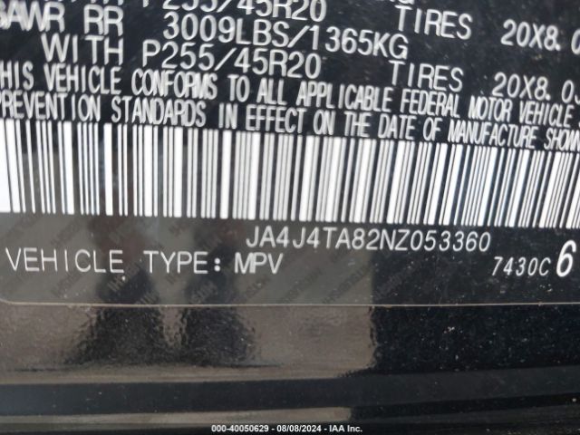 JA4J4TA82NZ053360 Mitsubishi Outlander Es 2.5 S-awc
