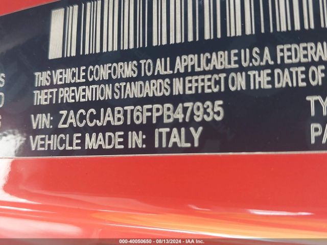 ZACCJABT6FPB47935 Jeep Renegade Latitude