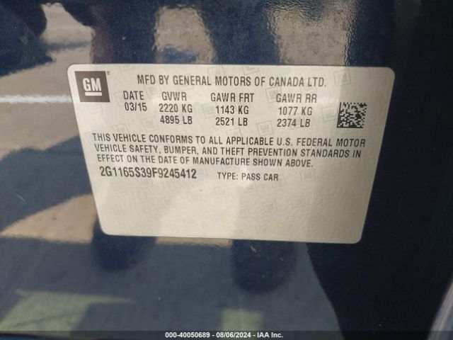 2G1165S39F9245412 Chevrolet IMPALA 2LZ