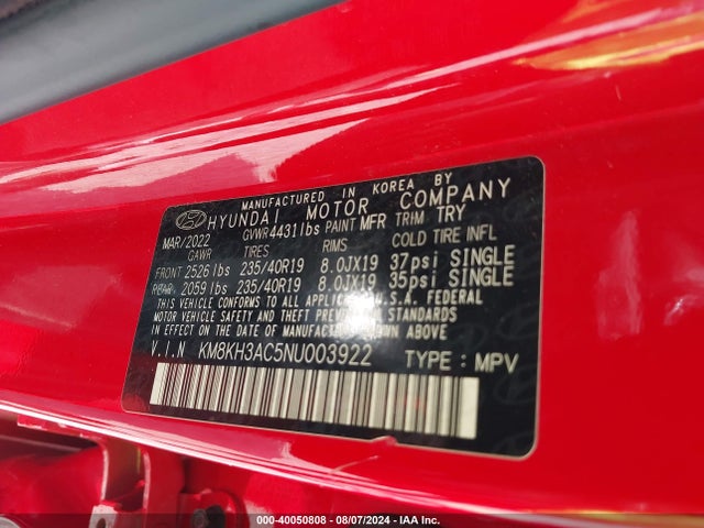 Hyundai KONA N 2022 KM8KH3AC5NU003922 Image 8