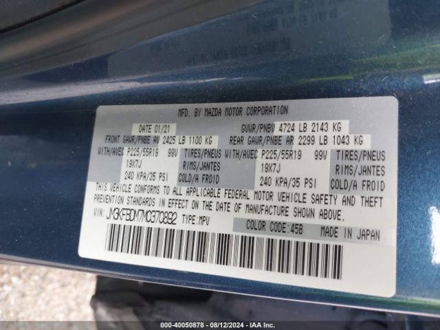 JM3KFBDM7M0370892 Mazda Cx-5 Grand Touring