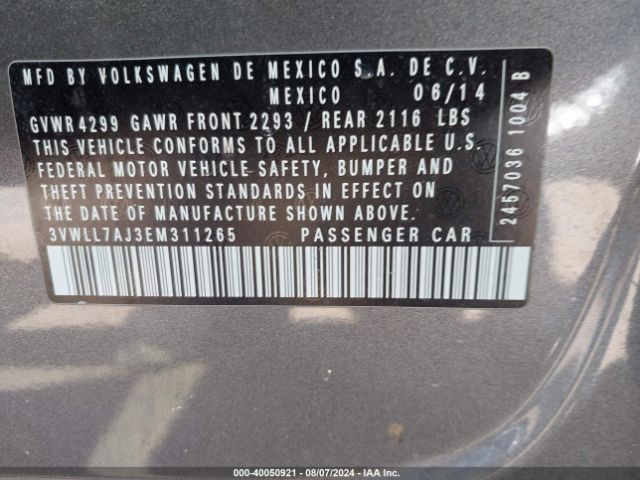 3VWLL7AJ3EM311265 Volkswagen Jetta 2.0l Tdi