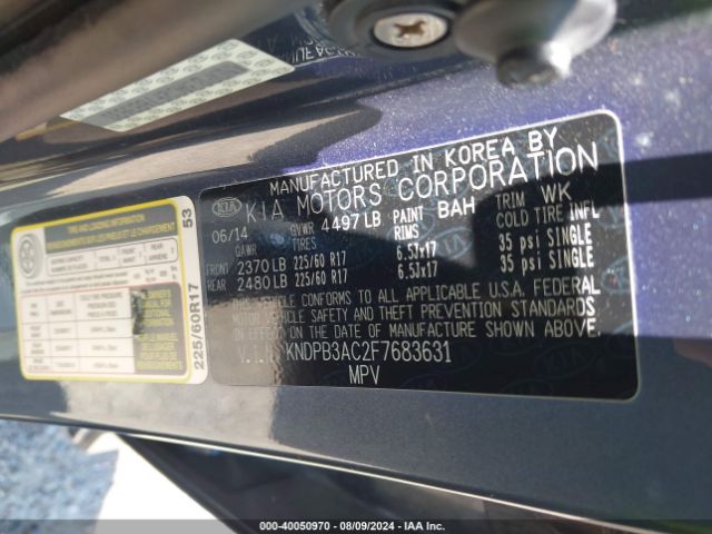 KNDPB3AC2F7683631 KIA Sportage Lx