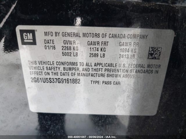 2G61U5S37G9161882 Cadillac Xts W20 Livery Package