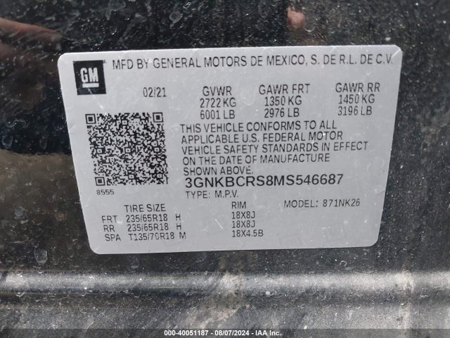 Chevrolet Blazer Fwd 2lt 2021 3GNKBCRS8MS546687 Image 9