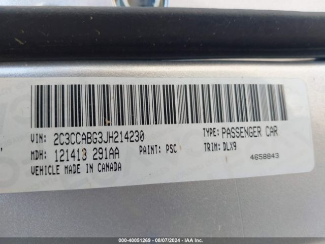 2C3CCABG3JH214230 Chrysler 300 300s