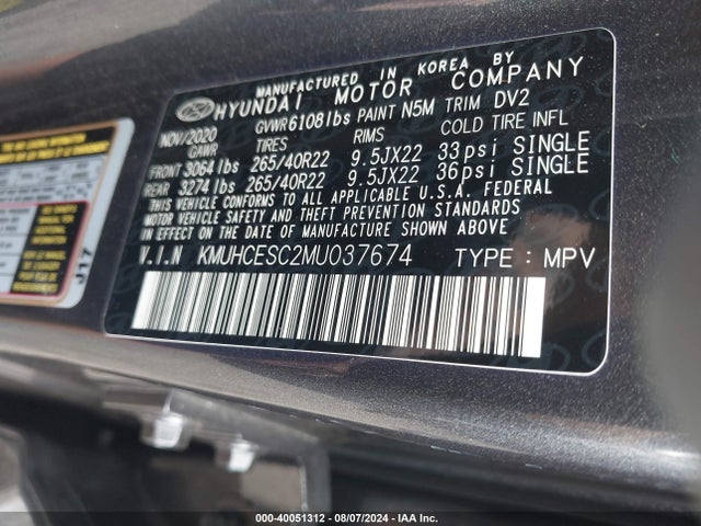 KMUHCESC2MU037674 Genesis Gv80 3.5t Awd