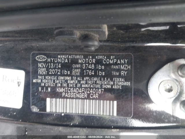 KMHTC6AD4FU240187 Hyundai Veloster
