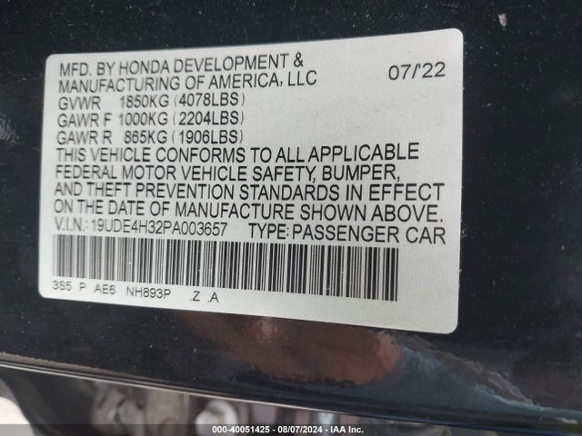 Acura Integra A-spec 2023 19UDE4H32PA003657 Image 9