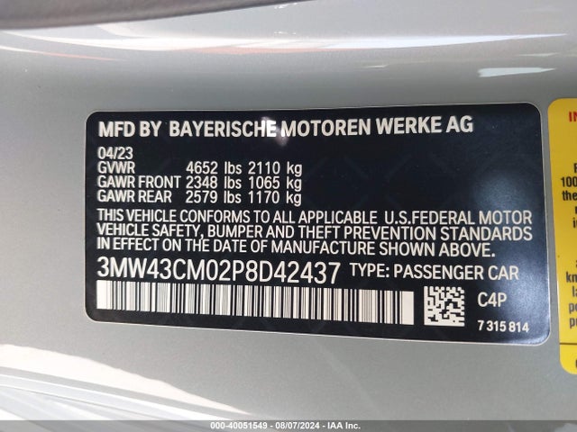 BMW M240 I 2023 3MW43CM02P8D42437 Image 9