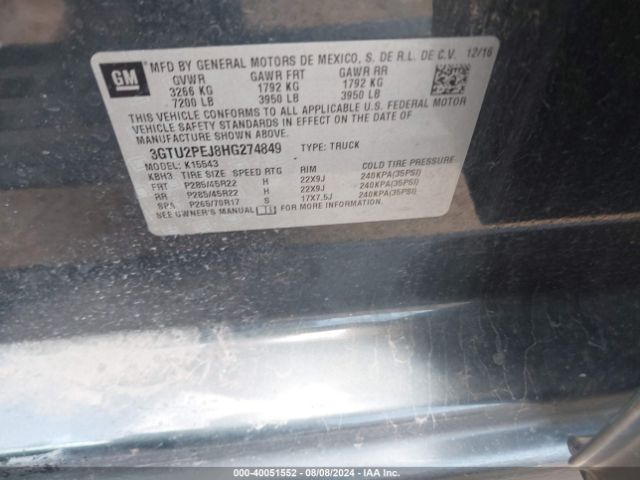 3GTU2PEJ8HG274849 GMC Sierra 1500 Denali