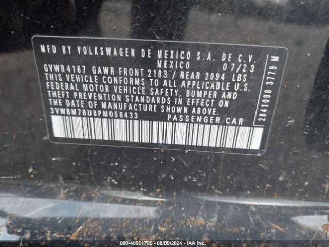 3VWBM7BU8PM058433 Volkswagen Jetta 1.5t Sport