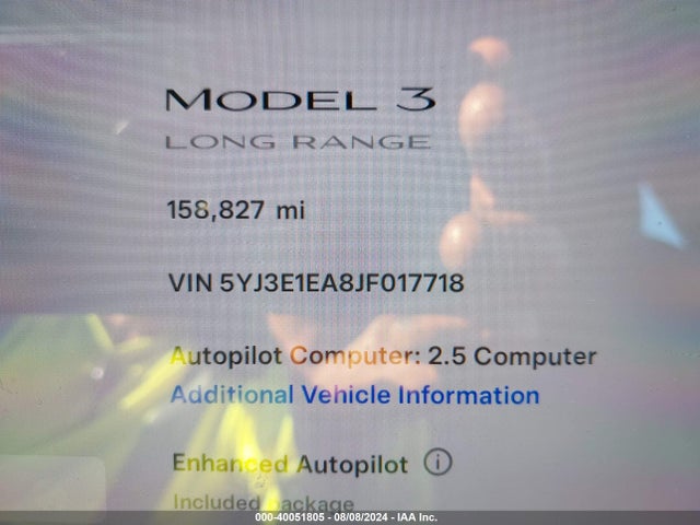 Tesla Model 3 Long Range/mid Range 2018 5YJ3E1EA8JF017718 Image 15