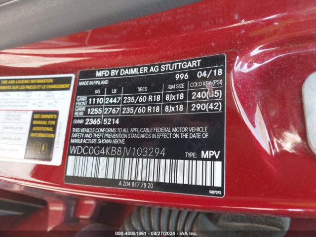WDC0G4KB8JV103294 Mercedes-Benz Glc 300 4matic