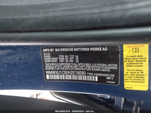 2017 MINI HARDTOP WMWXU1C50H2E18090 Photo 8