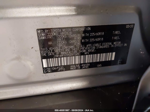 Toyota Rav4 Hybrid Se 2023 JTM16RFV1PD091549 Image 9