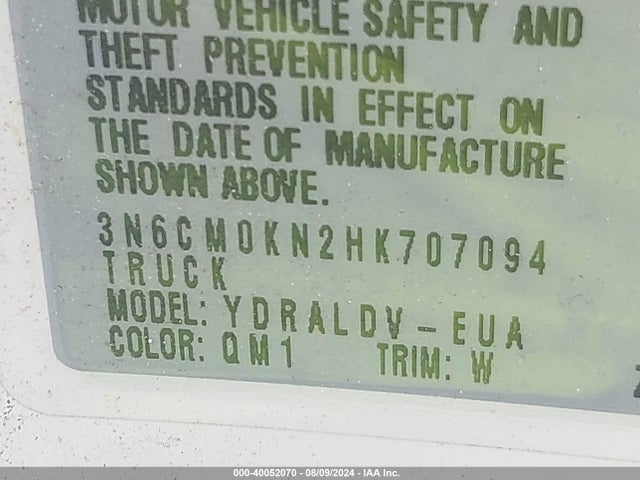 Nissan Nv200 S 2017 3N6CM0KN2HK707094 Image 9