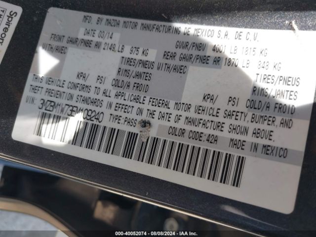 3MZBM1W73EM109240 Mazda Mazda3 I Grand Touring