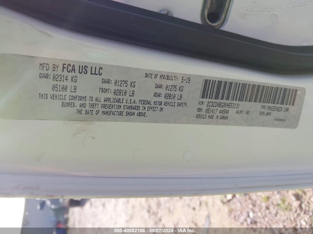 Dodge Charger Sxt Rwd 2019 2C3CDXBG2KH653131 Image 9