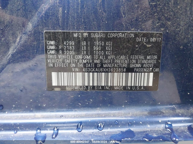 4S3GKAU6XH3623858 Subaru Impreza 2.0i Limited