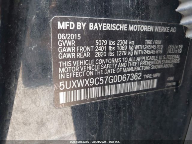 5UXWX9C57G0D67362 BMW X3 Xdrive28i