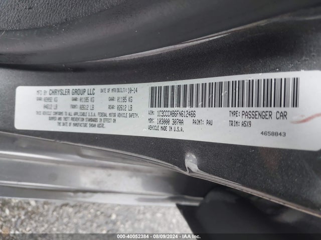 Chrysler 200 Limited 2015 1C3CCCAB6FN612466 Image 9