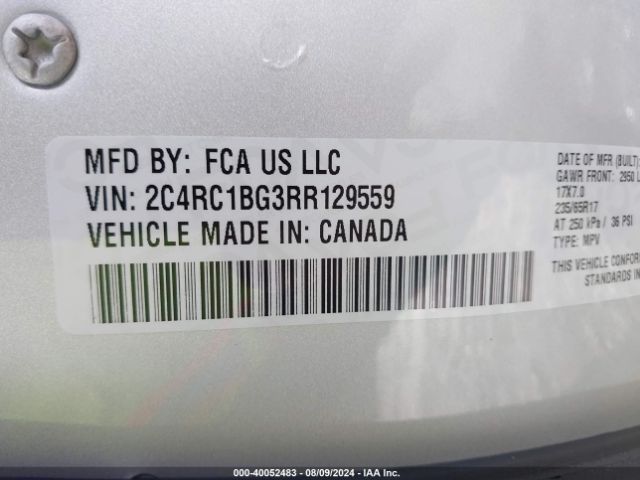 2C4RC1BG3RR129559 Chrysler Pacifica Touring L