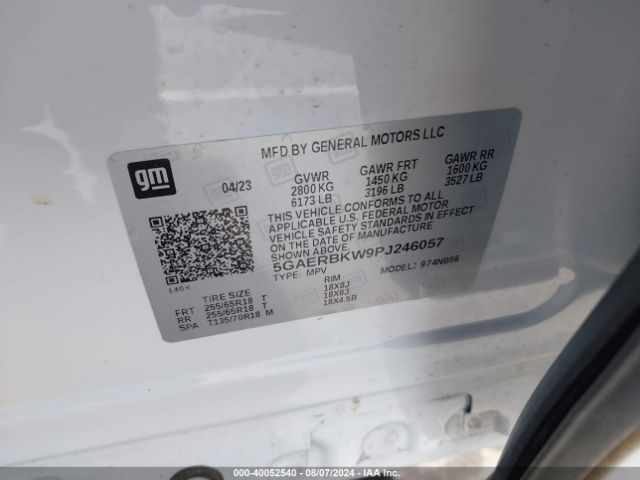 5GAERBKW9PJ246057 Buick Enclave Essence Fwd