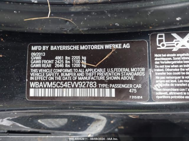 WBAVM5C54EVV92783 BMW X1 Xdrive35i