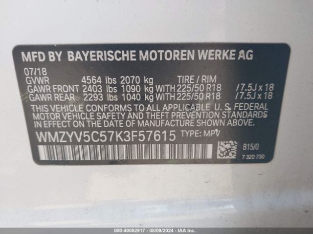 WMZYV5C57K3F57615 Mini Countryman Cooper