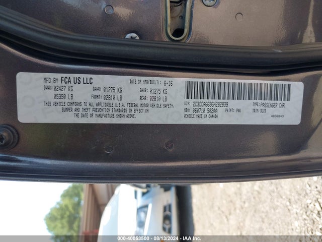 2C3CCAGG9GH282839 Chrysler 300 300s