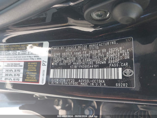 Toyota CAMRY SE 2016 4T1BF1FK5GU544191 Image 9