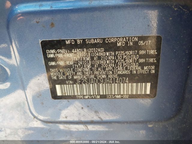 JF2SJADC9JH414074 Subaru Forester 2.5i Premium