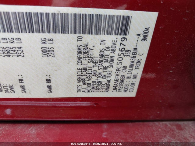 Nissan Maxima Platinum Xtronic Cvt 2023 1N4AA6FV3PC505679 Image 9