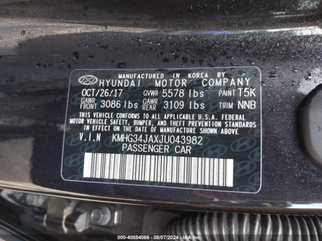 KMHG34JAXJU043982 Genesis G90 3.3t Premium
