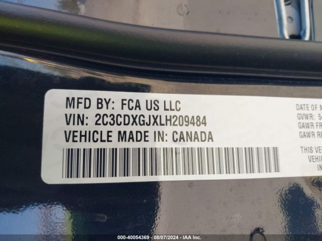 2C3CDXGJXLH209484 Dodge Charger Scat Pack Widebody Rwd