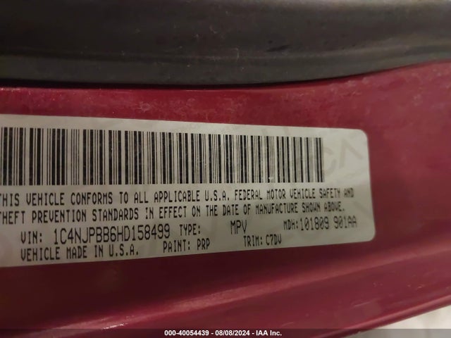 1C4NJPBB6HD158499 Jeep Patriot Sport Fwd