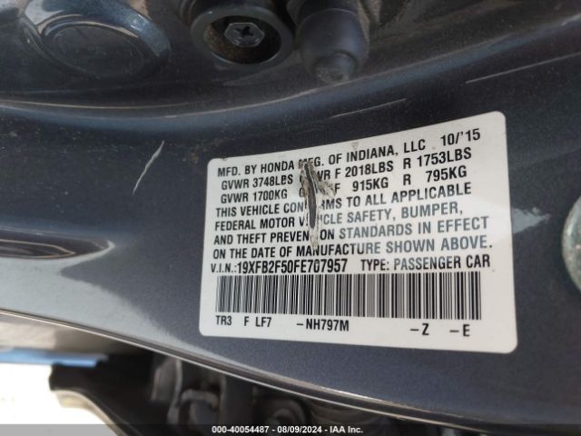 19XFB2F50FE707957 Honda Civic Lx