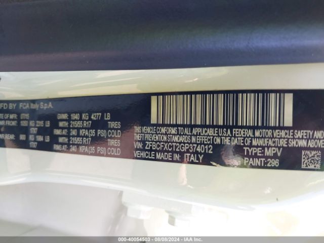 ZFBCFXCT2GP374012 Fiat 500x Trekking