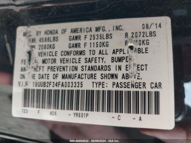 19UUB2F34FA003335 Acura Tlx V6