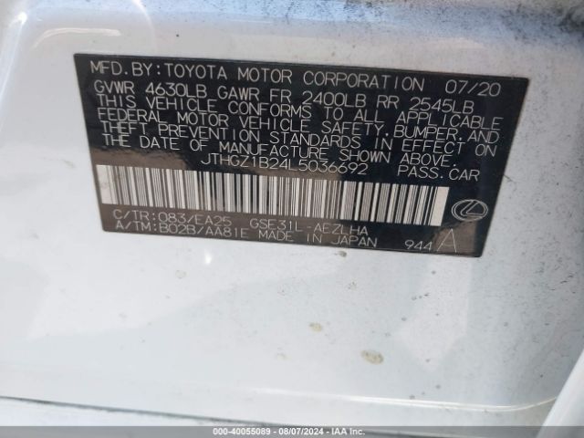 JTHGZ1B24L5036692 Lexus IS 350