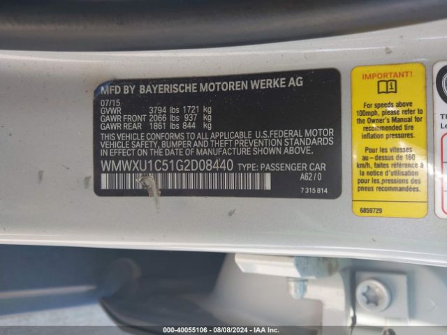 WMWXU1C51G2D08440 Mini Hardtop Cooper