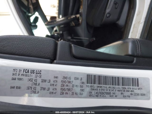 1C4RJFAG9HC769609 Jeep Grand Cherokee Laredo