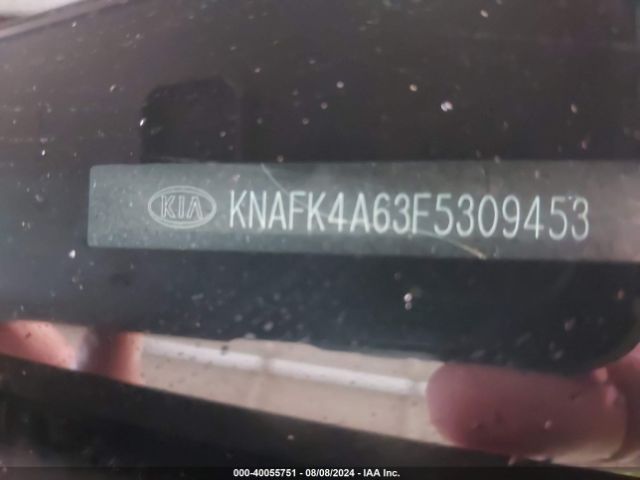 KNAFK4A63F5309453 KIA FORTE LX