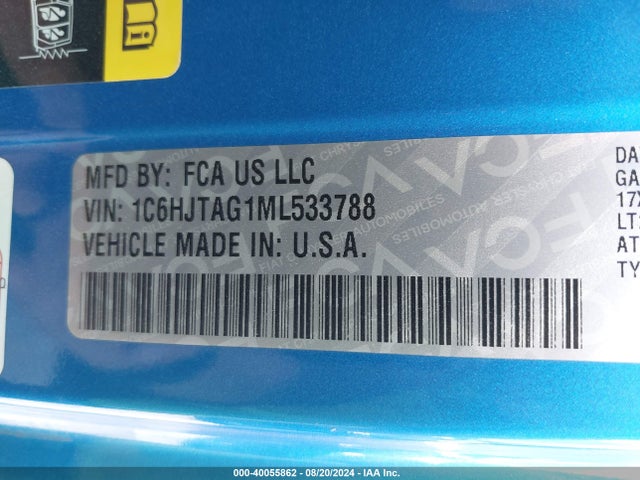 1C6HJTAG1ML533788 Jeep Gladiator Willys 4x4