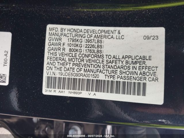 19UDE5G90RA001520 Acura Integra Type S