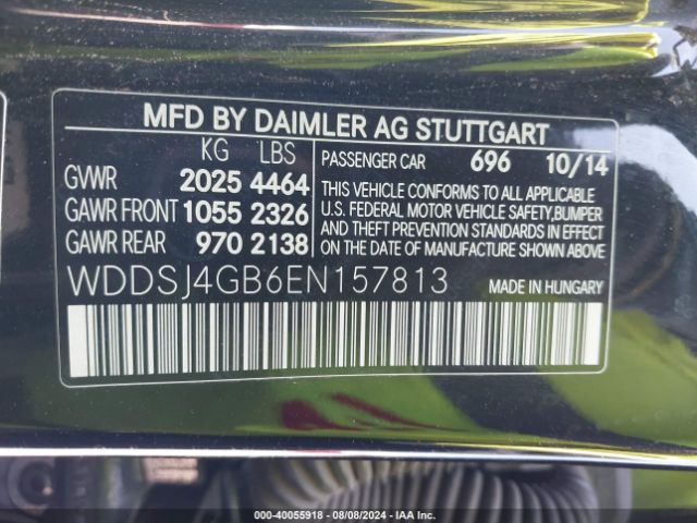 WDDSJ4GB6EN157813 Mercedes-Benz CLA 250 4MATIC