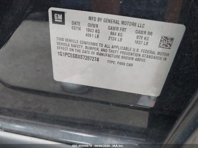 1G1PC5SBXE7287274 Chevrolet CRUZE LT