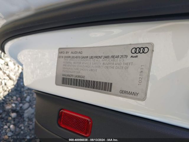 WAUANCF51JA089242 Audi A5 PREMIUM
