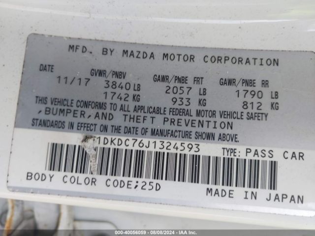 JM1DKDC76J1324593 Mazda Cx-3 Touring